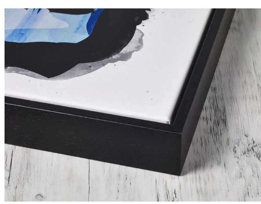Canvas float frame corner detail