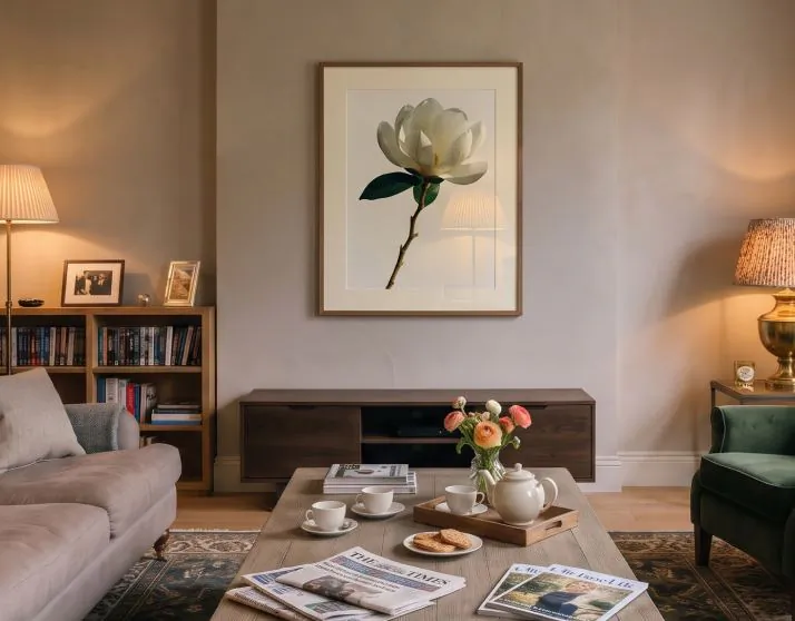 Original artwork in a senior living residence